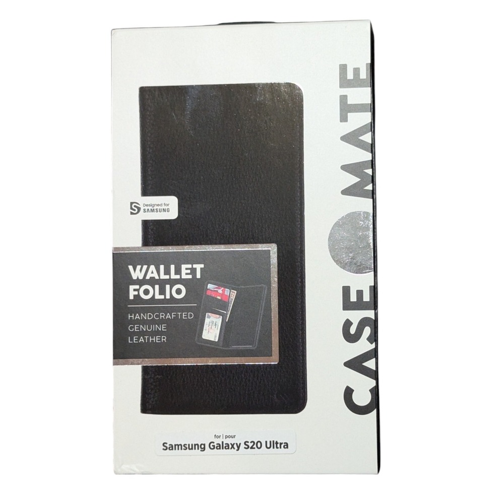 i9. Case-Mate Wallet Folio Case for Samsung Galaxy S20 Ultra - Black Leather‎